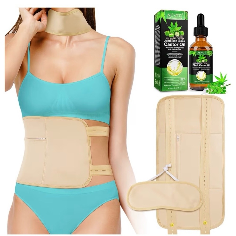 Castor Oil Beige Wrap set of 2 piece